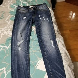 Kancan Deconstructed Skinny Jeans